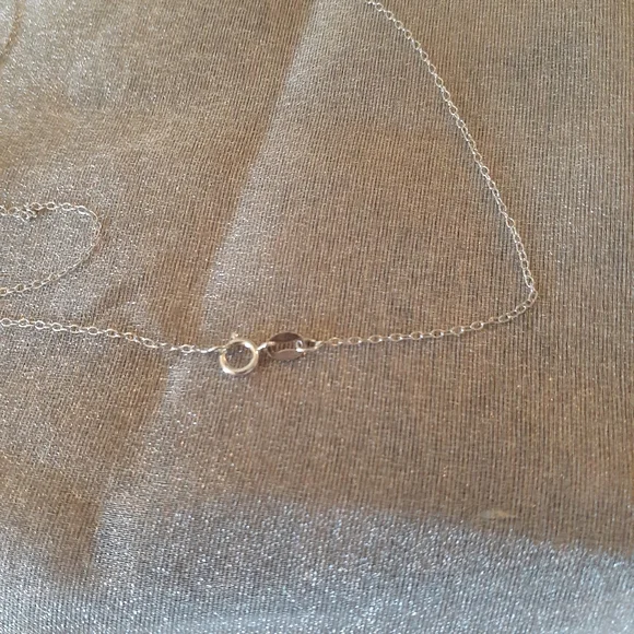 1/2 Price Marked Sterling Silver Genuine Garnet and White Topaz Pendant, Chain - Picture 7 of 12